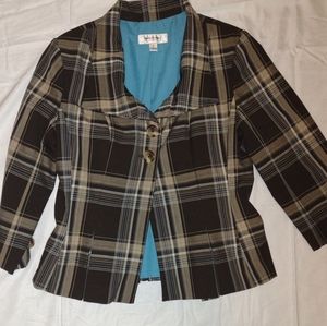 Isaac Mizrahi for Target Plaid Blazer